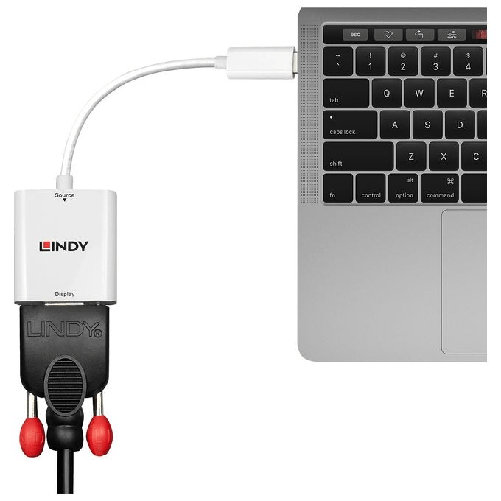 Lindy-43242-cavo-e-adattatore-video-017-m-VGA--D-Sub--USB-tipo-C-Bianco