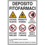 Cartello segnaletica deposito fitofarmaci 50x35 Confezione da 1pz