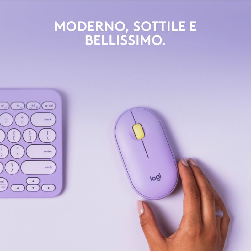 Logitech-Pebble-M350-mouse-Ambidestro-RF-senza-fili---Bluetooth-Ottico-1000-DPI