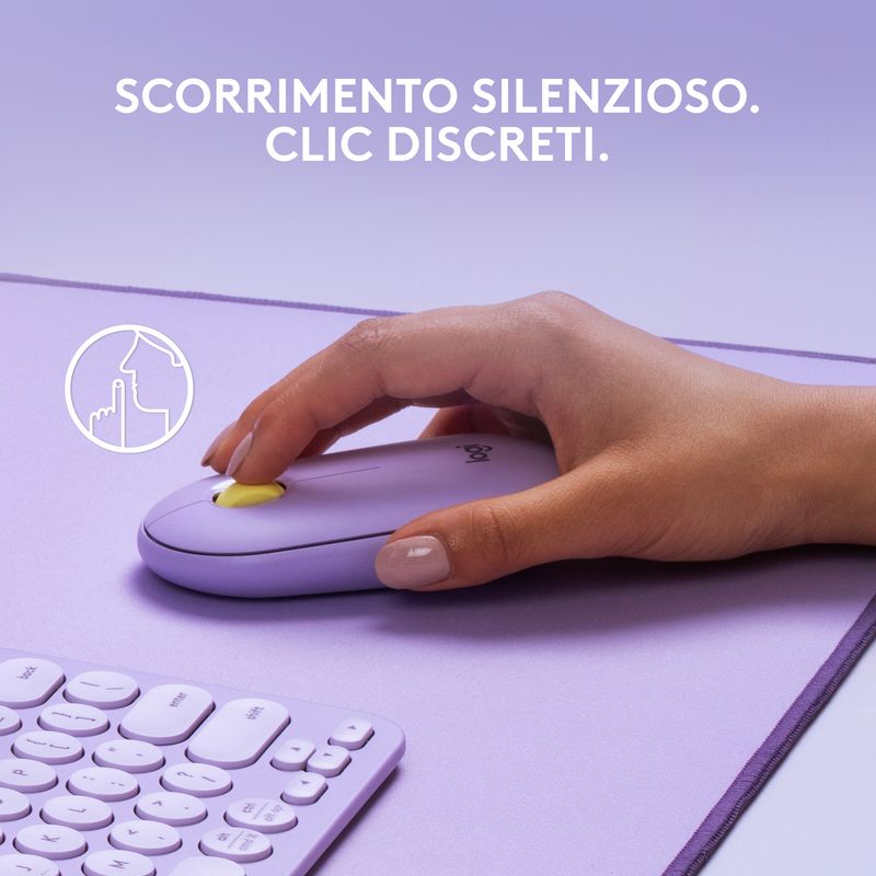Logitech-Pebble-M350-mouse-Ambidestro-RF-senza-fili---Bluetooth-Ottico-1000-DPI