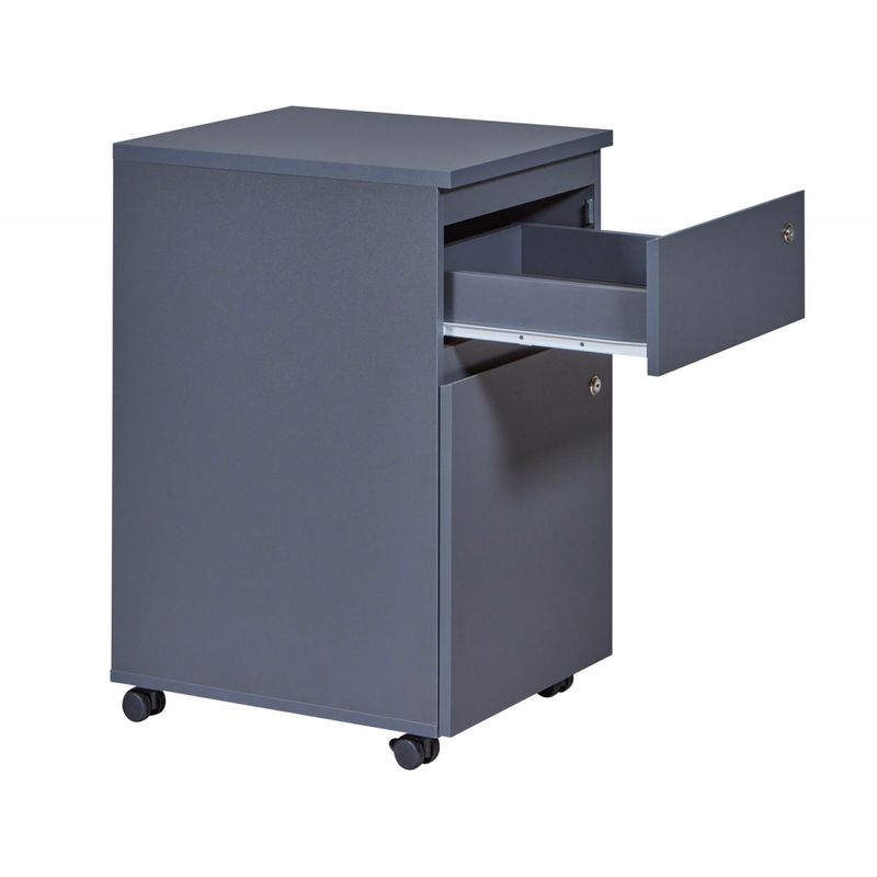 Cassettiera-da-Scrivania-Ufficio-Cameretta-Grigia-con-Cassetto-Ruote