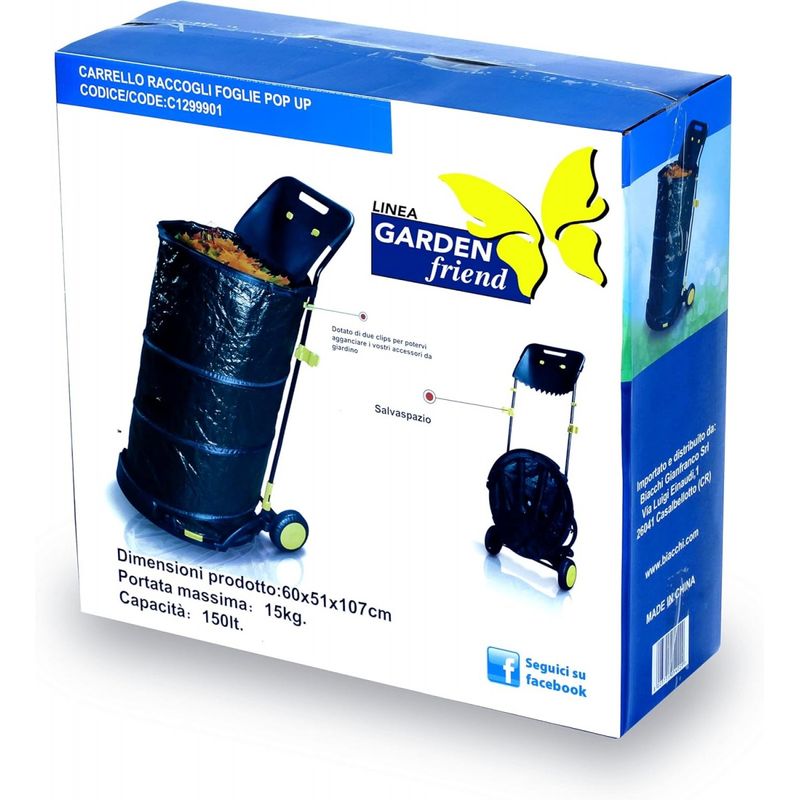Carrello-Raccoglifoglie-con-sacco-Pop-Up-da-Giardino