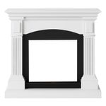 Cornice Decorativa Camino Finto Tagu Magna Bianco in Legno MDF Caminetto