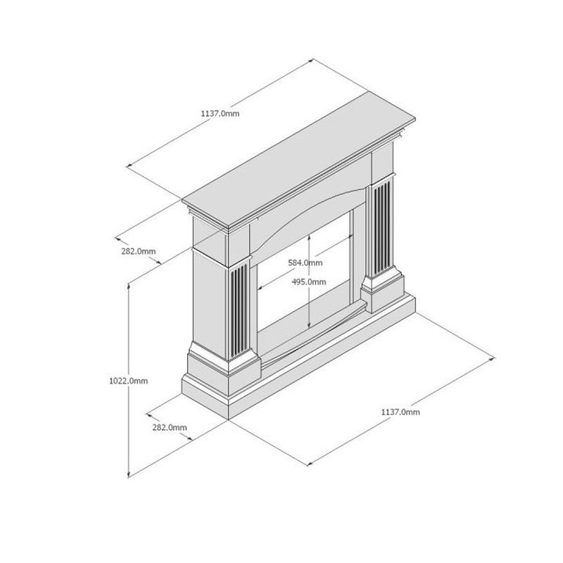 Cornice-Decorativa-Camino-Finto-Tagu-Magna-Bianco-in-Legno-MDF-Caminetto