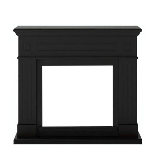 Cornice Finto Camino Nero da Arredamento in Legno MDF Tagu Larsen