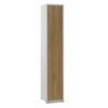 Armadio-Mobile-Bianco-Noce-1-Anta-200-Ripiani-a-Colonna-Bagno-Ufficio