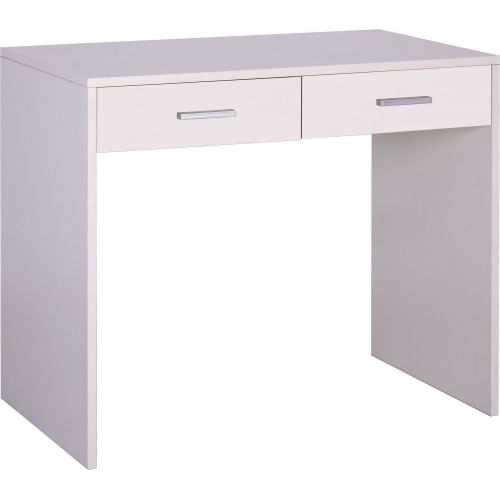 Scrivania-90-cm-Cassetti-in-Legno-Bianco-Salvaspazio-Moderna-da-Ufficio