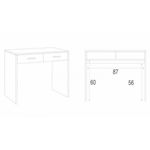 Scrivania-90-cm-Cassetti-in-Legno-Bianco-Salvaspazio-Moderna-da-Ufficio