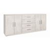Credenza-Bianco-Armadio-200-cm-4-Ante-4-Cassetti-Basso-in-Legno-Porta-Tv
