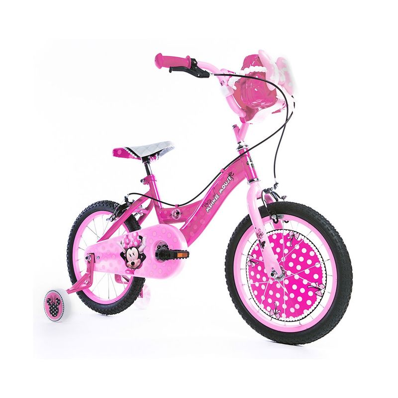 Bicicletta-da-Bambina-Minnie-Ruota-16-Pollici-Bici-con-Rotelle-Freni