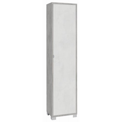 Mobile-Armadio-1-Anta-190-Cemento-Bianco-Ufficio-Multiuso-Colonna-Bagno