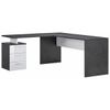 Scrivania-Grigio-Bianco-Angolare-Cassettiera-Grande-da-Ufficio-Cameretta