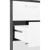 Scrivania-Grigio-Bianco-Angolare-Cassettiera-Grande-da-Ufficio-Cameretta