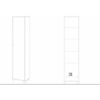 Armadio-1-Anta-190-Noce-Specchio-Ingresso-Scarpiera-Armadio-Colonna-Ripiani