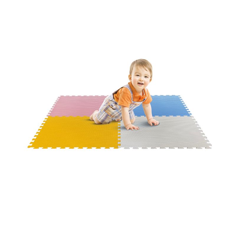 Tappeto-Puzzle-Componibile-60x60-con-4-Pezzi-Colori-Pastello-Bimbi