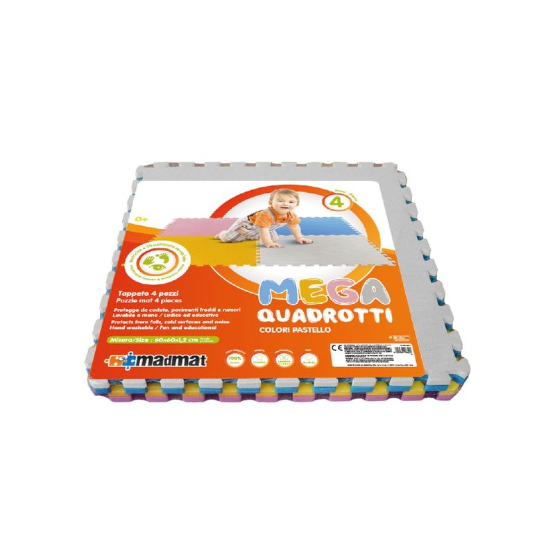Tappeto-Puzzle-Componibile-60x60-con-4-Pezzi-Colori-Pastello-Bimbi
