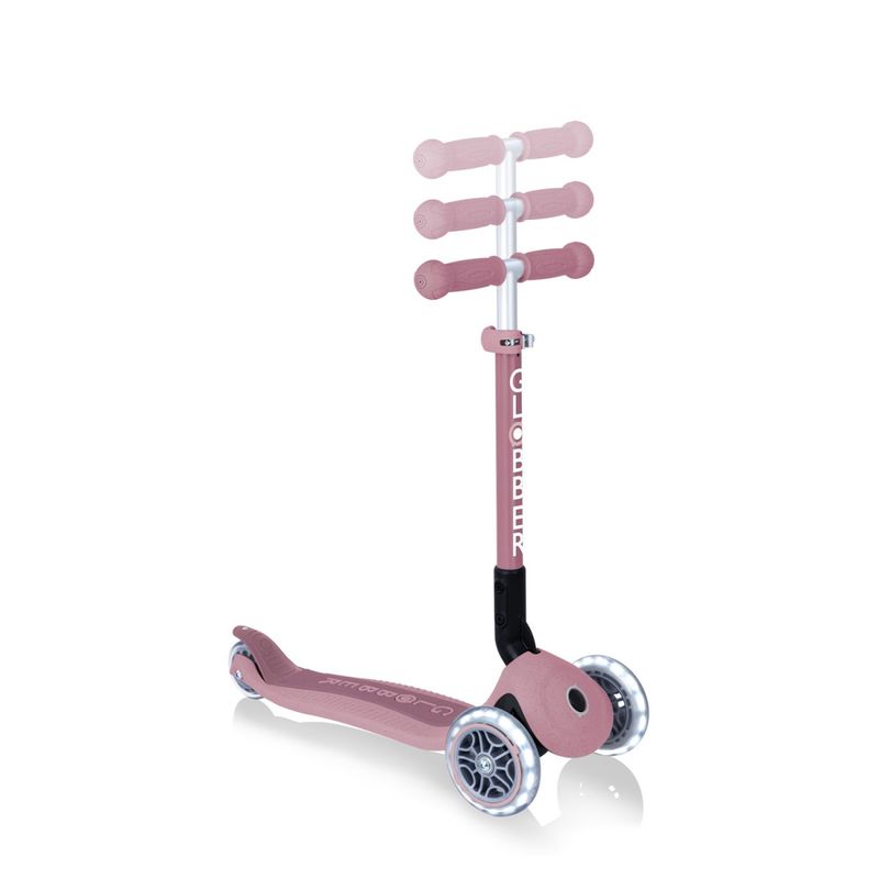 Monopattino-a-3-Ruote-con-Luci-per-Bimbo-con-Manubrio-Regolabile-Lampone