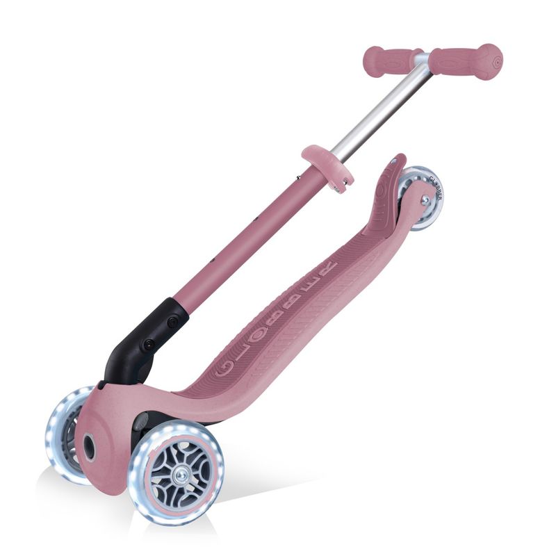 Monopattino-a-3-Ruote-con-Luci-per-Bimbo-con-Manubrio-Regolabile-Lampone