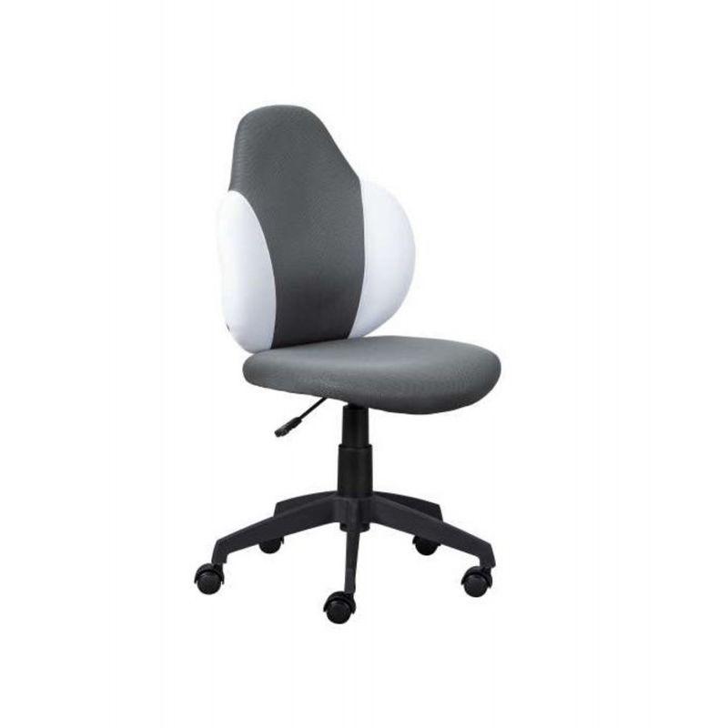 Sedia-Colorata-Poltrona-Cameretta-Regolabile-e-Girevole-con-Ruote-Grigio