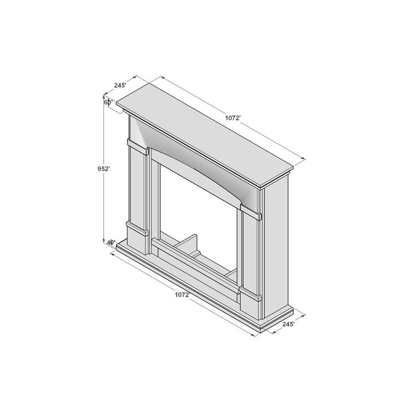 Cornice-Decorativa-Finto-Camino-Bianco-in-Legno-MDF-Caminetto-Tagu-Helmi