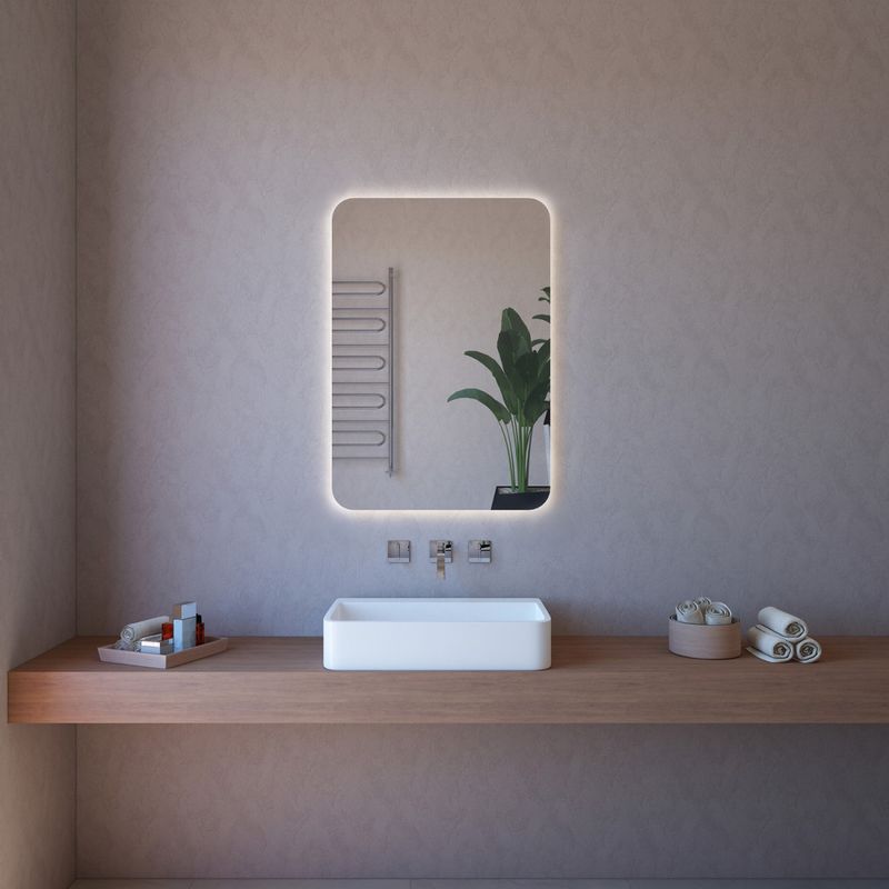 Specchio-da-Bagno-Rettangolare-70x80-da-Parete-con-Illuminazione-Perimetrale