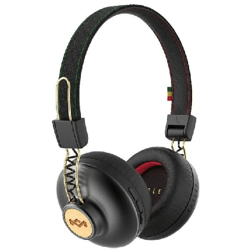 The-House-Of-Marley-Positive-Vibration-2-Wireless-Cuffie-Con-cavo-e-senza-cavo-A-Padiglione-Musica-e-Chiamate-Micro-USB-Bluetooth-Nero-Oro
