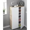 Scarpiera-in-Legno-Salvaspazio-Armadio-Portascarpe-Mobile-2-Ante-con-Ripiani
