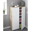 Scarpiera-in-Legno-Salvaspazio-Armadio-Portascarpe-Mobile-2-Ante-con-Ripiani