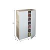 Scarpiera-in-Legno-Salvaspazio-Armadio-Portascarpe-Mobile-2-Ante-con-Ripiani
