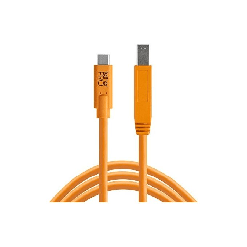Tether-Tools-USB-C-a-3.0-Maschio-B-4.60mt-Arancio