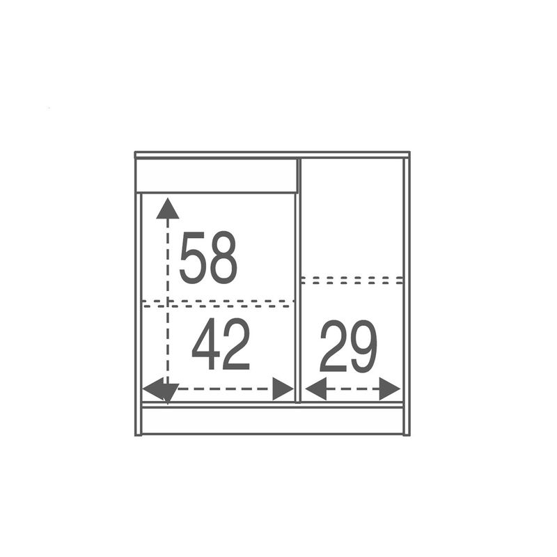 Armadio-Basso-2-Ante-con-Cassetto-80-Mobile-da-Ingresso-Multiuso-Mobiletto-Bagno