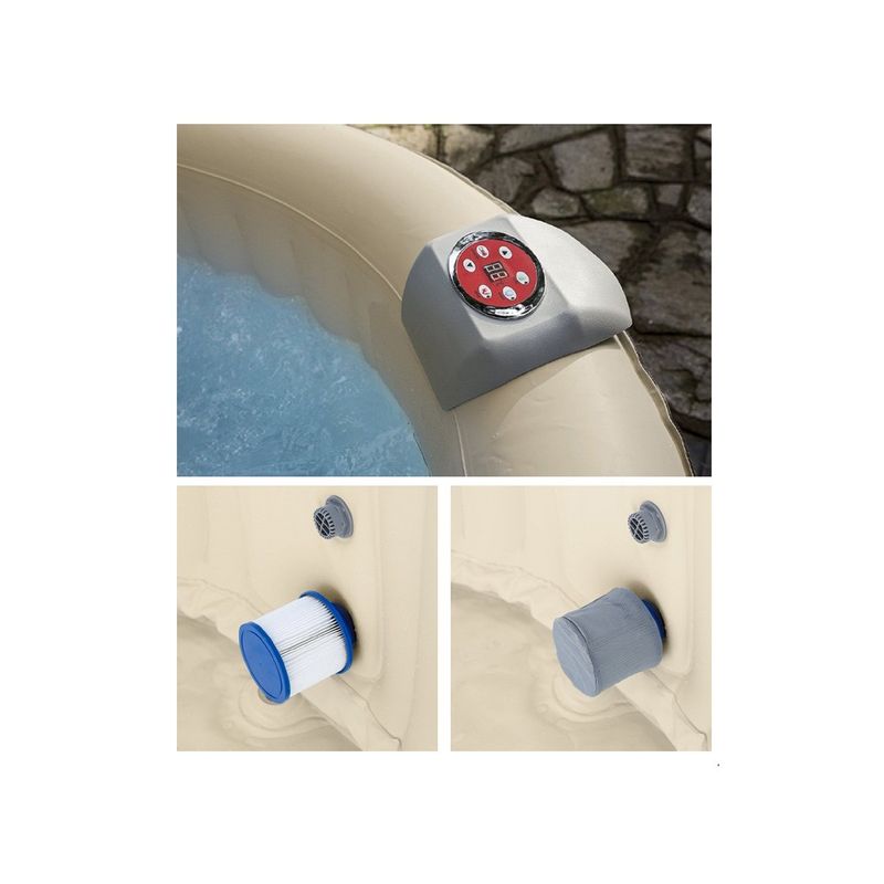 Vasca-Idromassaggio-Gonfiabile-6-Posti-Riscaldata-Piscina-Spa-Pompa-da-Esterno