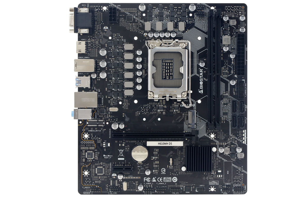 Biostar H610MH D5 scheda madre Intel H610 LGA 1700 micro ATX