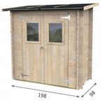Casetta Armadio in Legno 2X1 con Pavimento Rimessa Attrezzi da Terrazzo Giardino