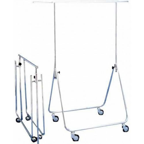 Attaccapanni-Appendiabiti-Stender-con-Ruote-Carrello-Robusto-Pieghevole-Acciaio