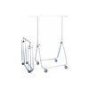 Attaccapanni-Appendiabiti-Stender-con-Ruote-Carrello-Robusto-Pieghevole-Acciaio