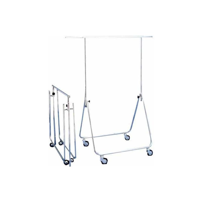 Attaccapanni-Appendiabiti-Stender-con-Ruote-Carrello-Robusto-Pieghevole-Acciaio