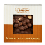 Tavoletta di cioccolato al latte con nocciole 120gr in astuccio -stagionale