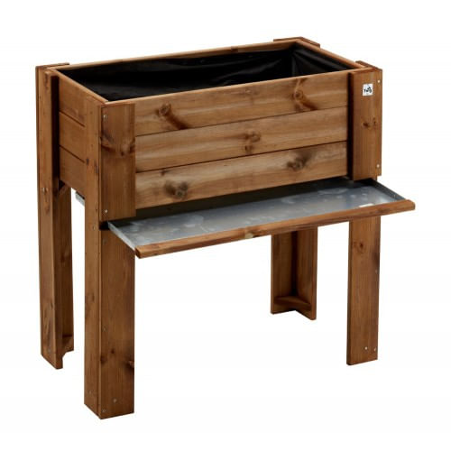Fioriera-80x40-Orto-Rialzato-Urbano-da-Balcone-Giardino-Pensile-Vaso-in-Legno