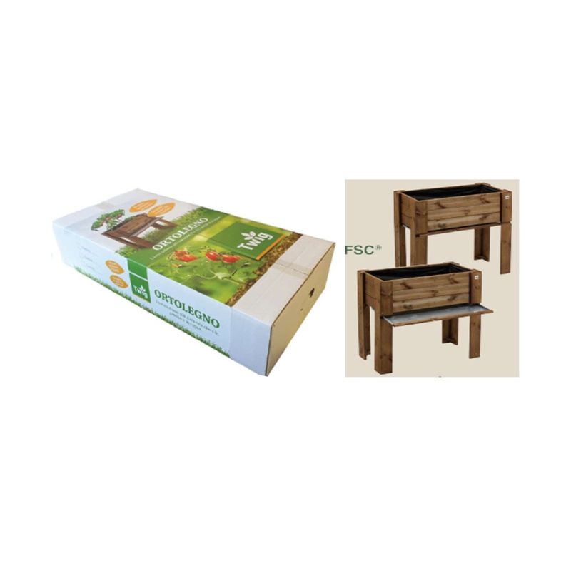 Fioriera-80x40-Orto-Rialzato-Urbano-da-Balcone-Giardino-Pensile-Vaso-in-Legno