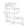 Mobile-Libreria-Bianca-Grigio-Design-Scaffale-Divisorio-a-Cubi-da-Parete-Moderna