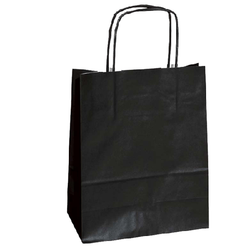 Mainetti Bags 25 SHOPPERS CARTA KRAFT 36x12x41cm TWISTED nero