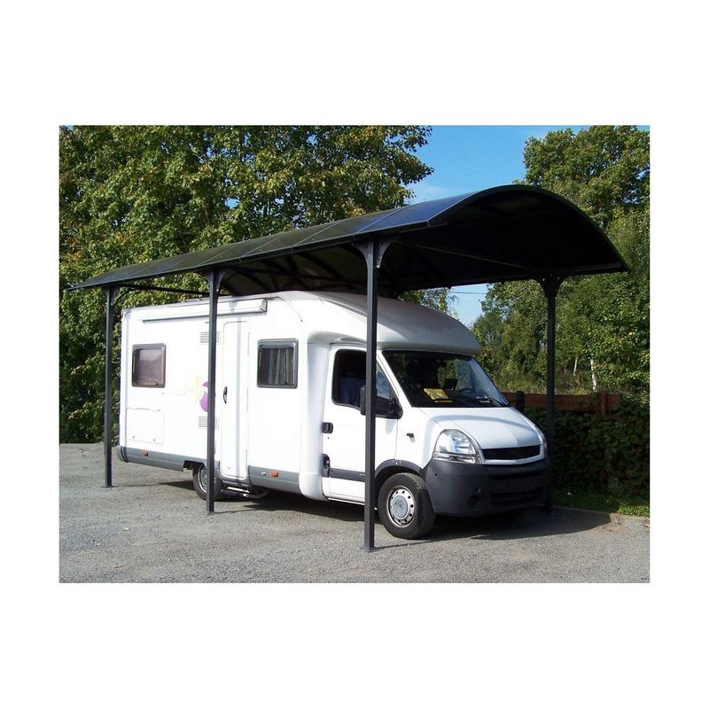 Carport-in-Alluminio-3.6x7.6-mt-Policarbonato-Posto-Auto-Tettoia-Camper-Furgoni