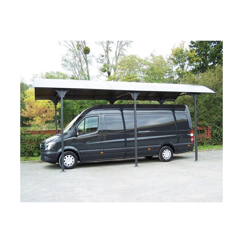 Carport-in-Alluminio-3.6x7.6-mt-Policarbonato-Posto-Auto-Tettoia-Camper-Furgoni