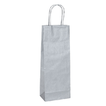 20 shoppers carta biokraft 14X9X38cm portabottiglie argento