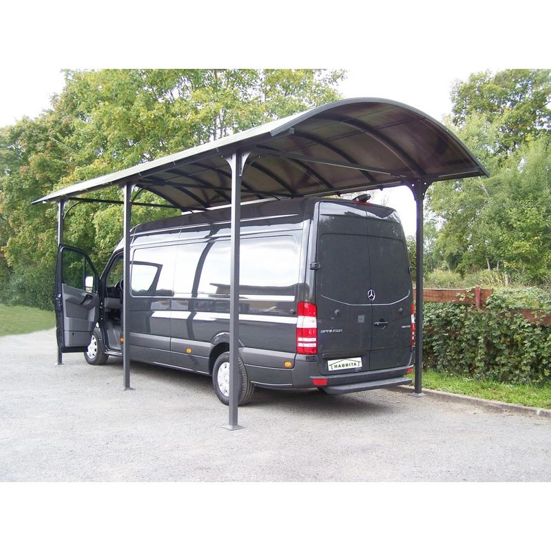 Carport-in-Alluminio-3.6x7.6-mt-Policarbonato-Posto-Auto-Tettoia-Camper-Furgoni