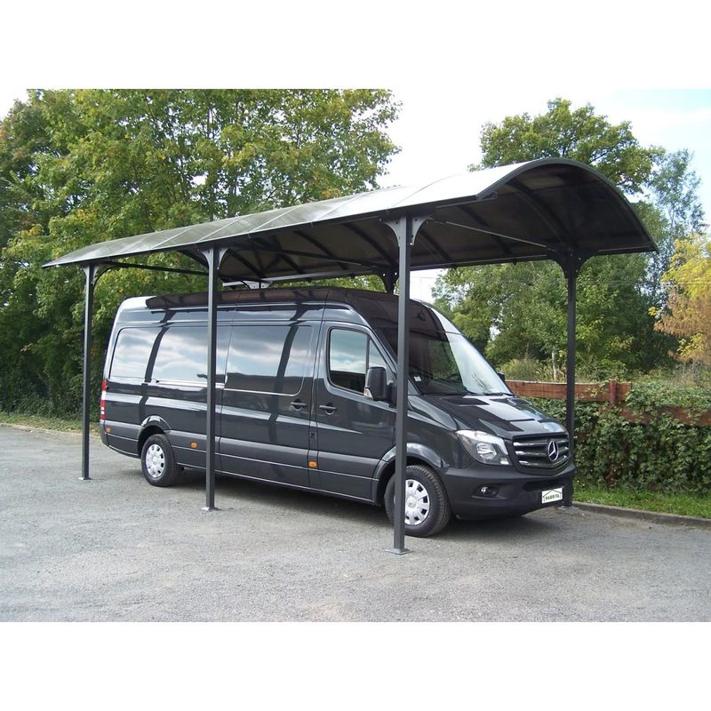Carport-in-Alluminio-3.6x7.6-mt-Policarbonato-Posto-Auto-Tettoia-Camper-Furgoni