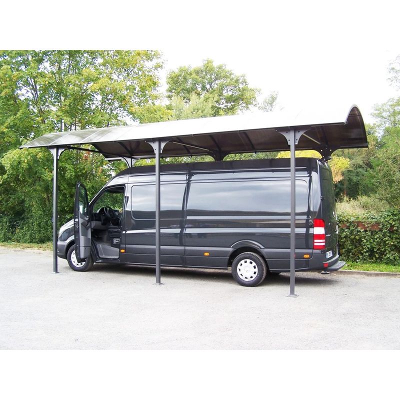 Carport-in-Alluminio-3.6x7.6-mt-Policarbonato-Posto-Auto-Tettoia-Camper-Furgoni