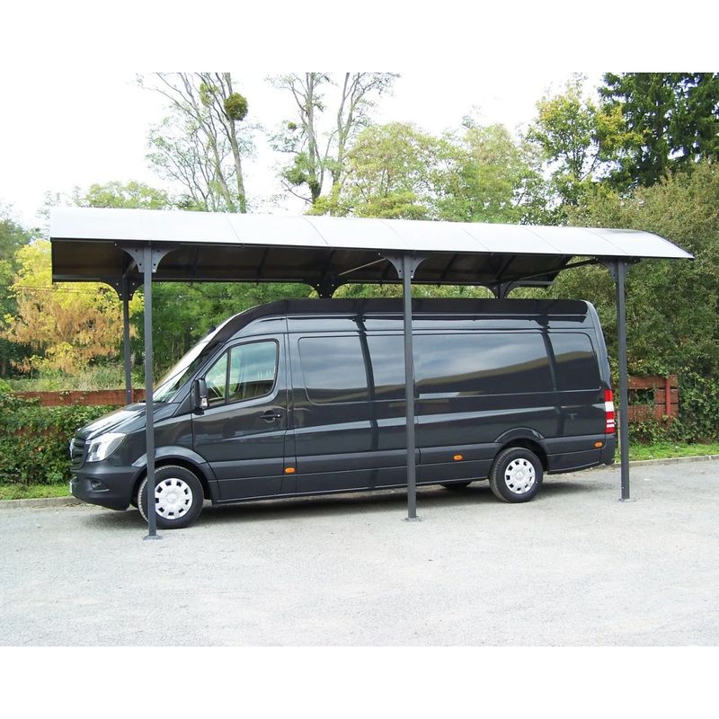 Carport-in-Alluminio-3.6x7.6-mt-Policarbonato-Posto-Auto-Tettoia-Camper-Furgoni