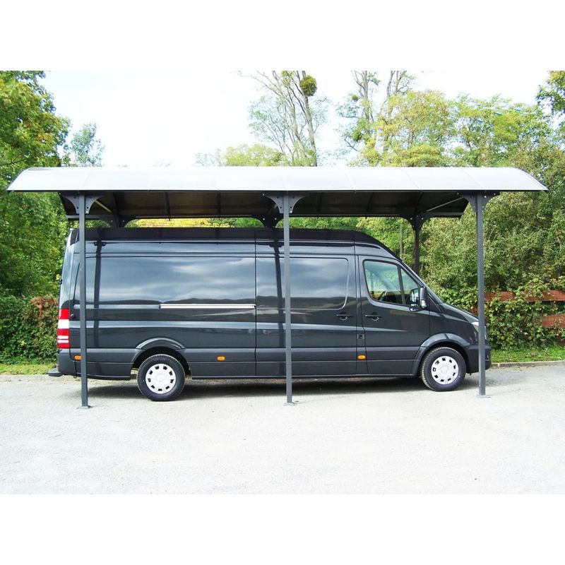 Carport-in-Alluminio-3.6x7.6-mt-Policarbonato-Posto-Auto-Tettoia-Camper-Furgoni
